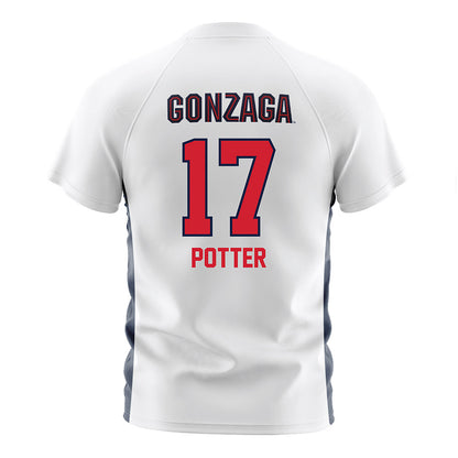 Gonzaga - NCAA Men's Soccer : Chase Potter - White Soccer Jersey-1