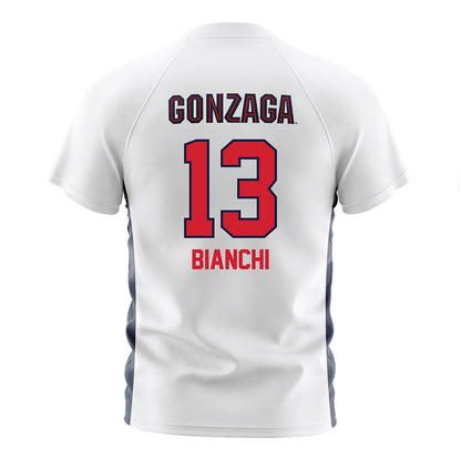 Gonzaga - NCAA Men's Soccer : Nicholas Bianchi - White Soccer Jersey-1