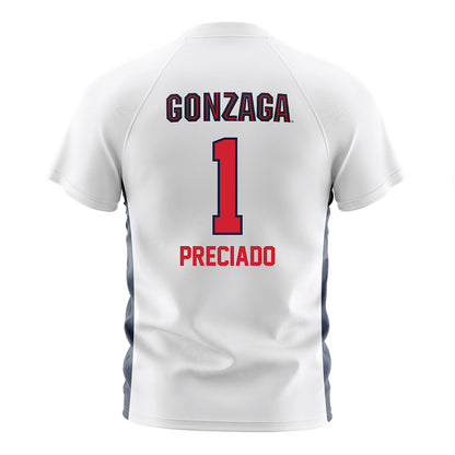 Gonzaga - NCAA Men's Soccer : Chema Preciado - White Soccer Jersey-1