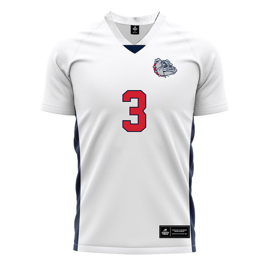 Gonzaga - NCAA Men's Soccer : Ethan Doud - White Soccer Jersey-0