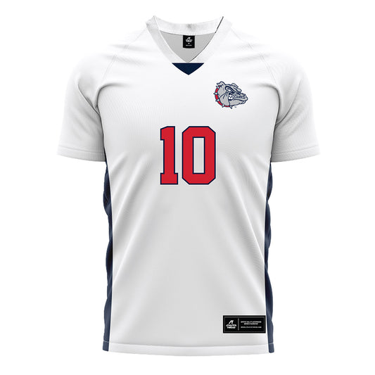 Gonzaga - NCAA Men's Soccer : Alexander Bazia - White Soccer Jersey-0