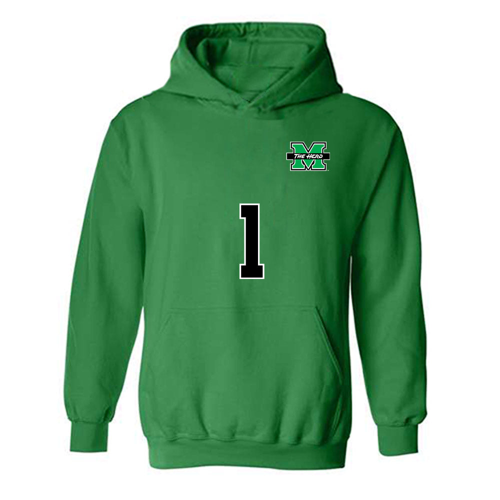 Marshall - NCAA Men's Soccer : Dan Rose - Generic Shersey Hooded Sweatshirt-0