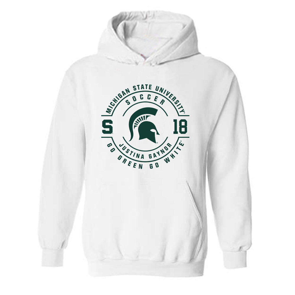 Michigan State - NCAA Women's Soccer : Justina Gaynor - Classic Fashion Shersey Hooded Sweatshirt