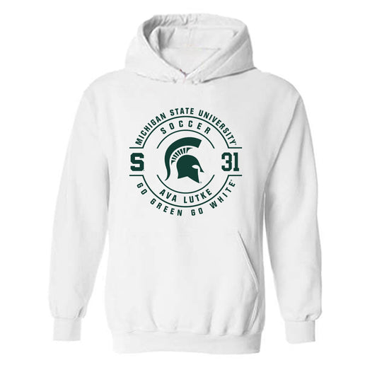 Michigan State - NCAA Women's Soccer : Ava Lutke - Classic Fashion Shersey Hooded Sweatshirt-0