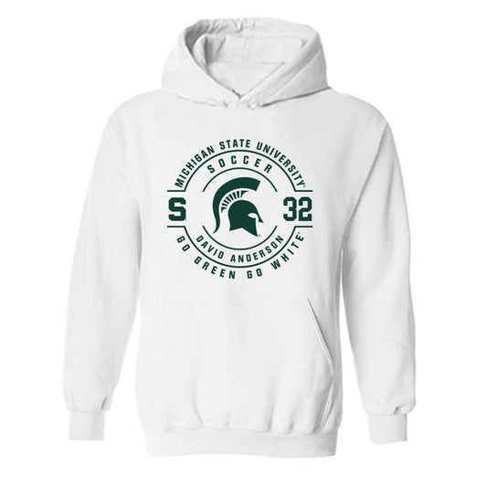 Michigan State - NCAA Men's Soccer : David Anderson - Classic Fashion Shersey Hooded Sweatshirt-0