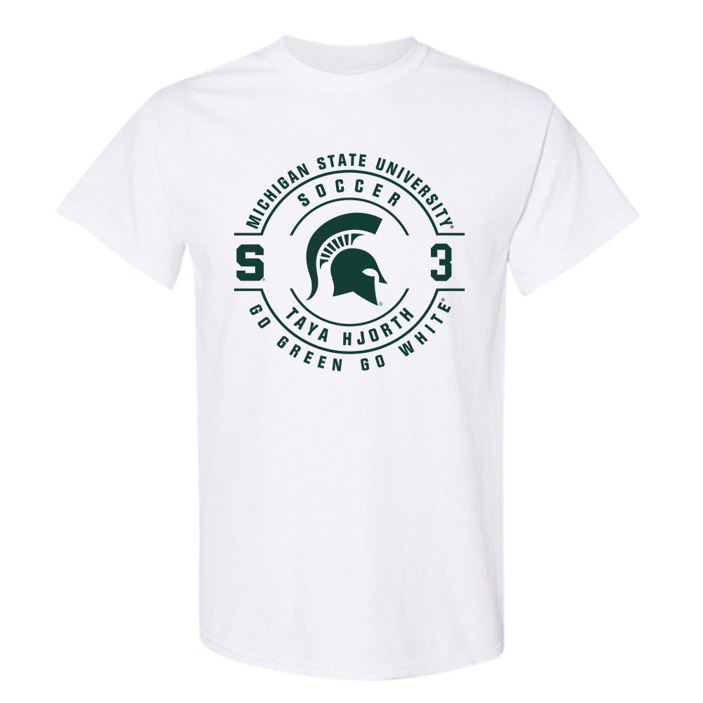 Michigan State - NCAA Women's Soccer : Taya Hjorth - T-Shirt