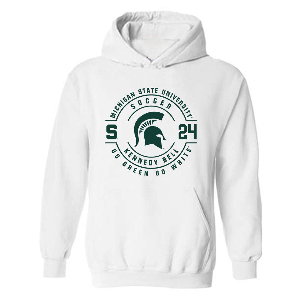 Michigan State - NCAA Women's Soccer : Kennedy Bell - Classic Fashion Shersey Hooded Sweatshirt-0