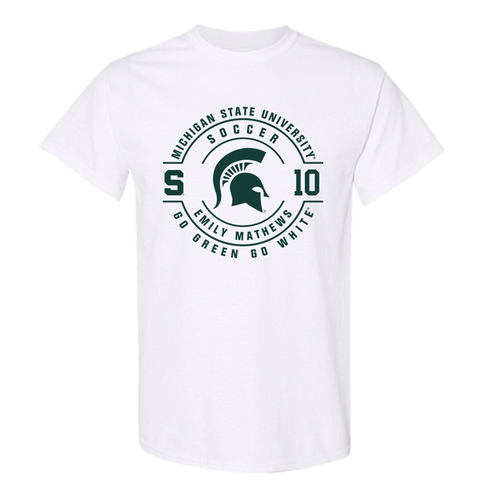 Michigan State - NCAA Women's Soccer : Emily Mathews - T-Shirt