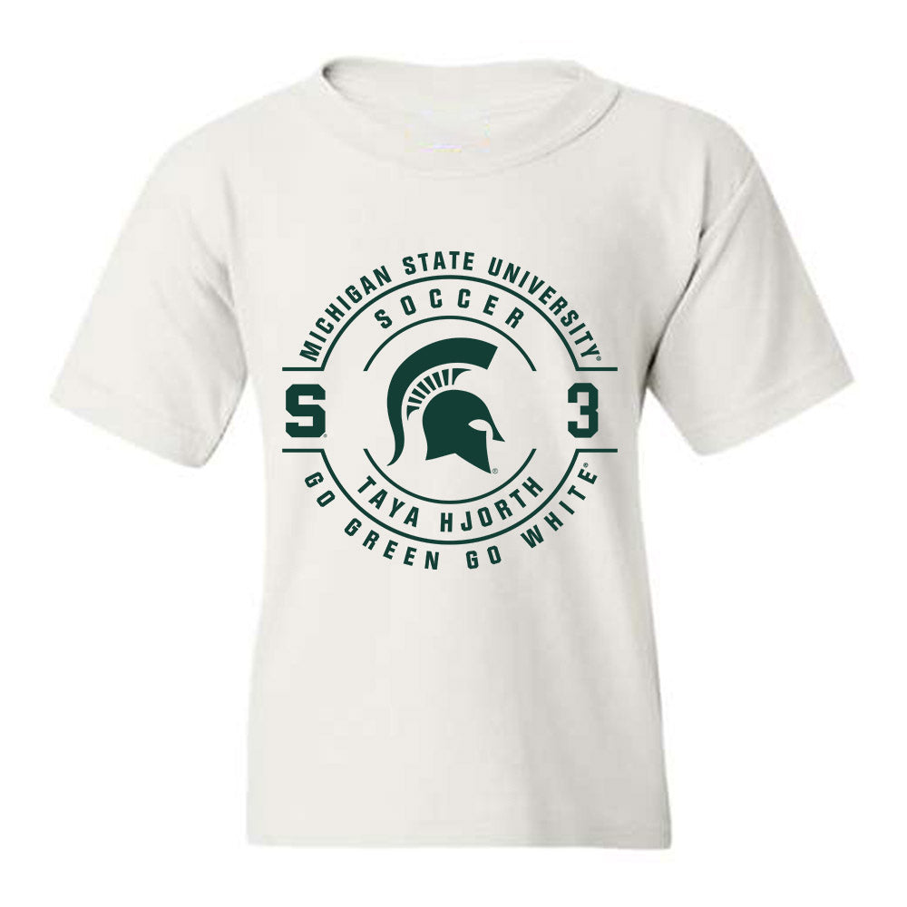 Michigan State - NCAA Women's Soccer : Taya Hjorth - Youth T-Shirt