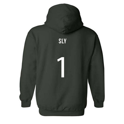 Michigan State - NCAA Men's Soccer : Michael Sly - Replica Shersey Hooded Sweatshirt-1