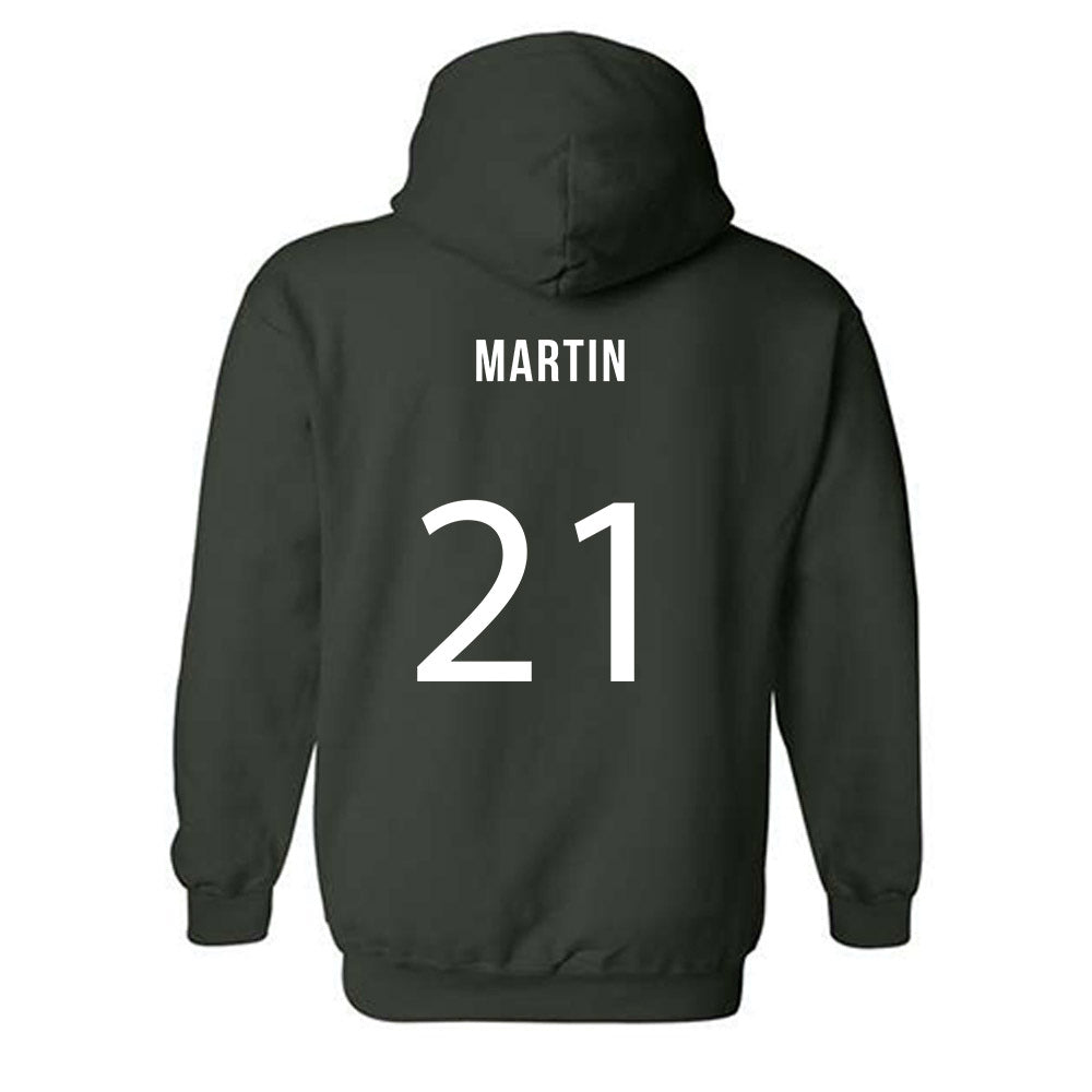 Michigan State - NCAA Women's Soccer : Maleeya Martin - Replica Shersey Hooded Sweatshirt-1
