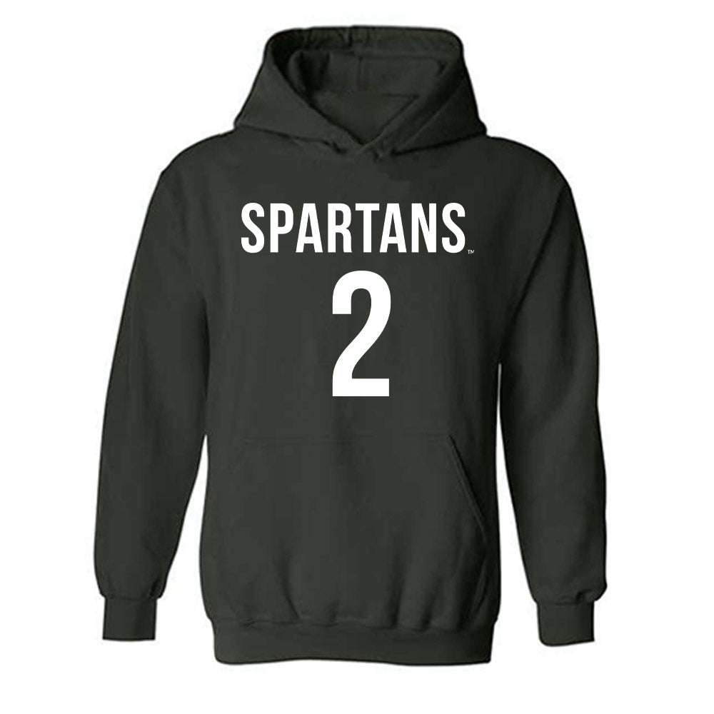Michigan State - NCAA Women's Soccer : Sofia Beerworth - Replica Shersey Hooded Sweatshirt-0