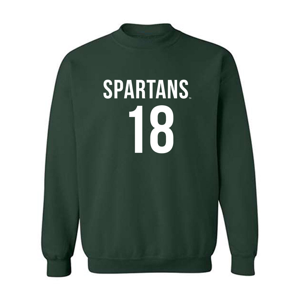 Michigan State - NCAA Women's Soccer : Justina Gaynor - Replica Shersey Crewneck Sweatshirt