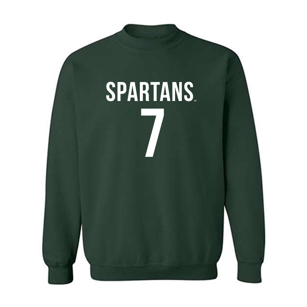 Michigan State - NCAA Women's Soccer : Aubree Ciampa - Replica Shersey Crewneck Sweatshirt-0