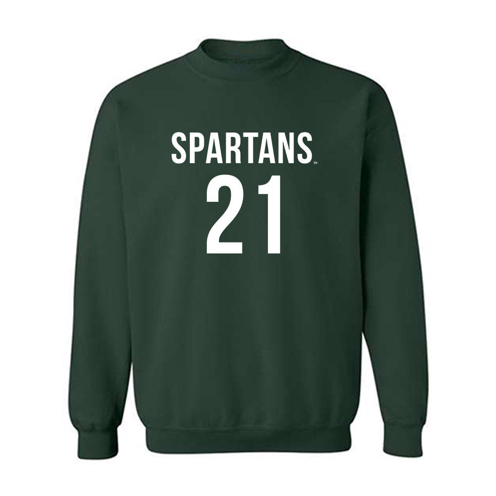 Michigan State - NCAA Women's Soccer : Maleeya Martin - Replica Shersey Crewneck Sweatshirt-0