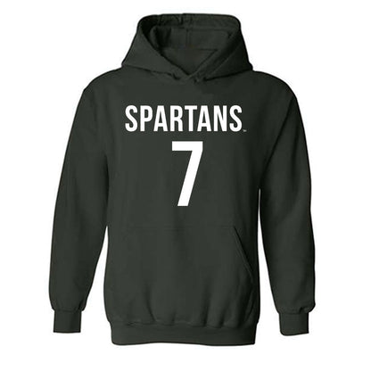 Michigan State - NCAA Women's Soccer : Aubree Ciampa - Replica Shersey Hooded Sweatshirt-0