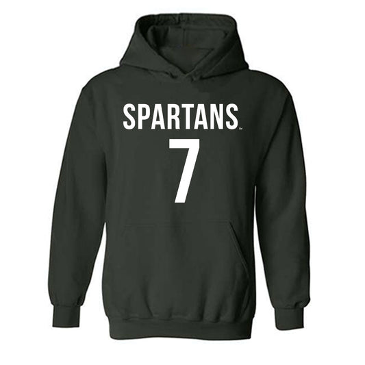 Michigan State - NCAA Women's Soccer : Aubree Ciampa - Replica Shersey Hooded Sweatshirt-0