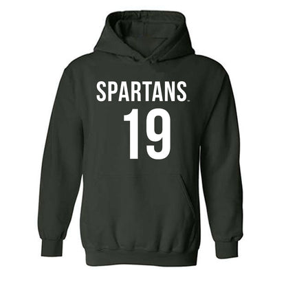 Michigan State - NCAA Women's Soccer : Emerson Sargeant - Replica Shersey Hooded Sweatshirt-0