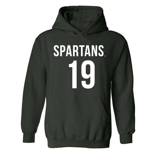 Michigan State - NCAA Women's Soccer : Emerson Sargeant - Replica Shersey Hooded Sweatshirt-0