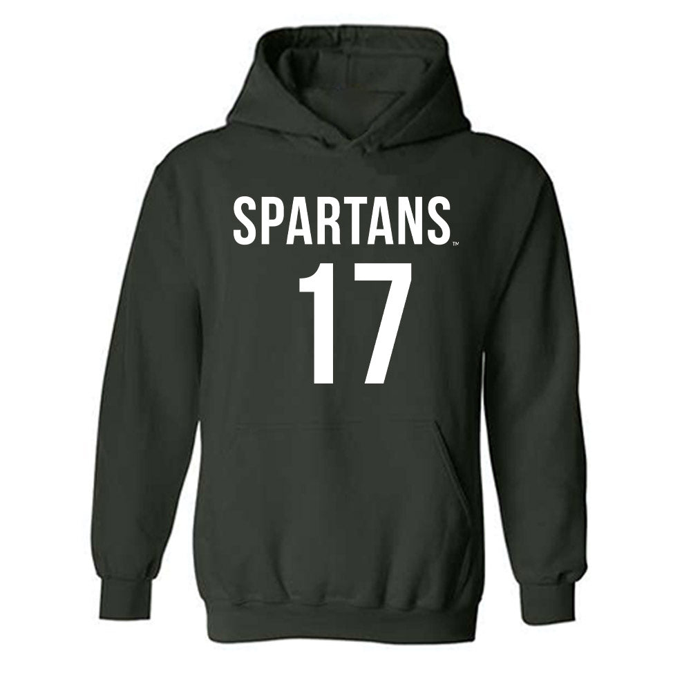 Michigan State - NCAA Women's Soccer : Allie Mairn - Replica Shersey Hooded Sweatshirt-0