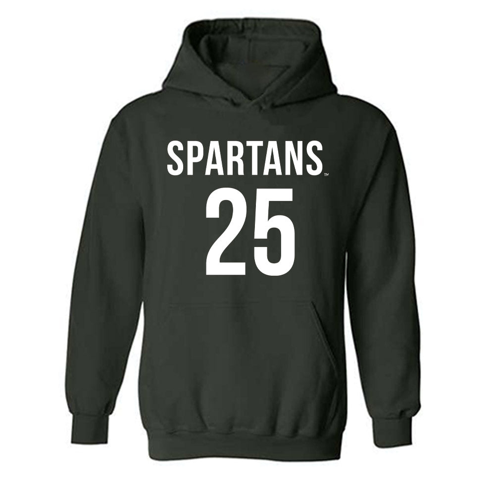 Michigan State - NCAA Women's Soccer : Samantha Maroni - Replica Shersey Hooded Sweatshirt-0