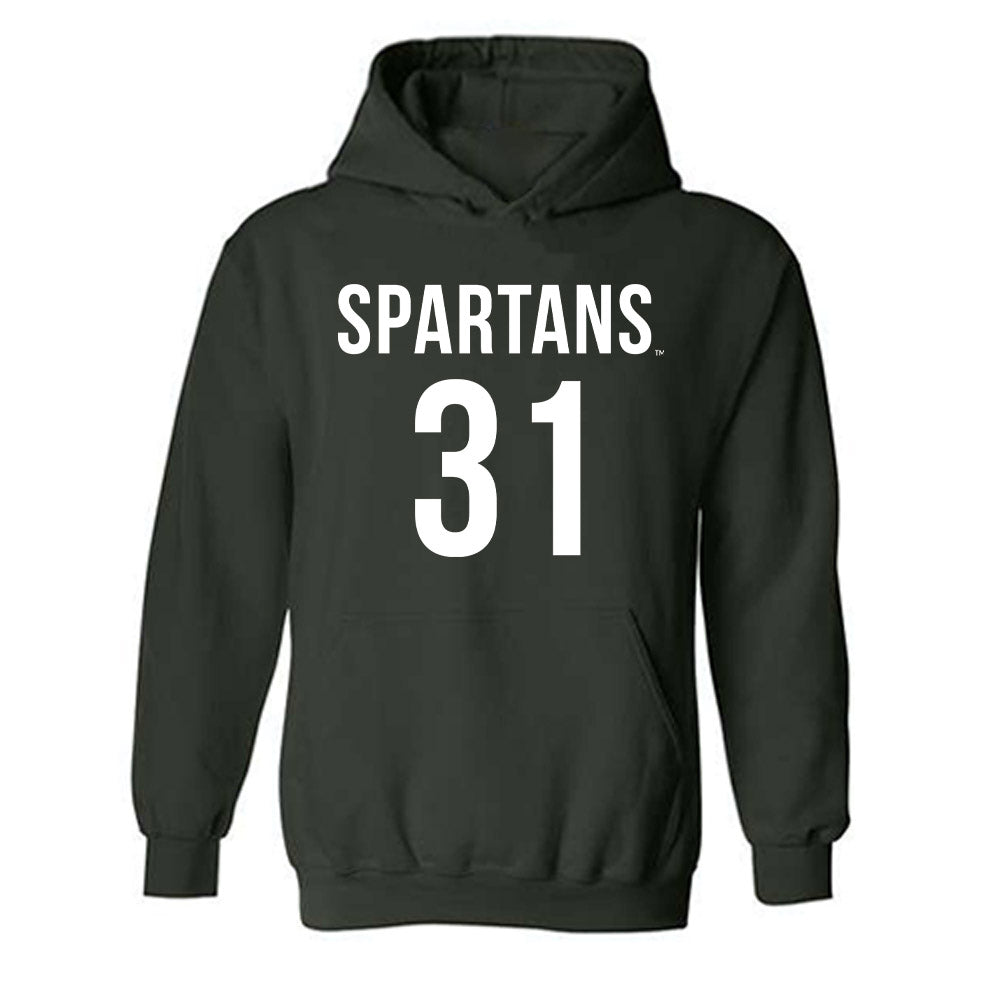Michigan State - NCAA Women's Soccer : Ava Lutke - Replica Shersey Hooded Sweatshirt-0