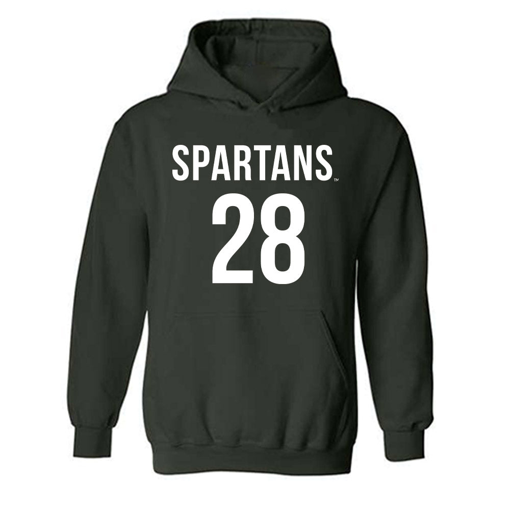 Michigan State - NCAA Men's Soccer : Jake Grekowicz - Replica Shersey Hooded Sweatshirt-0