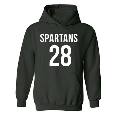 Michigan State - NCAA Men's Soccer : Jake Grekowicz - Replica Shersey Hooded Sweatshirt-0