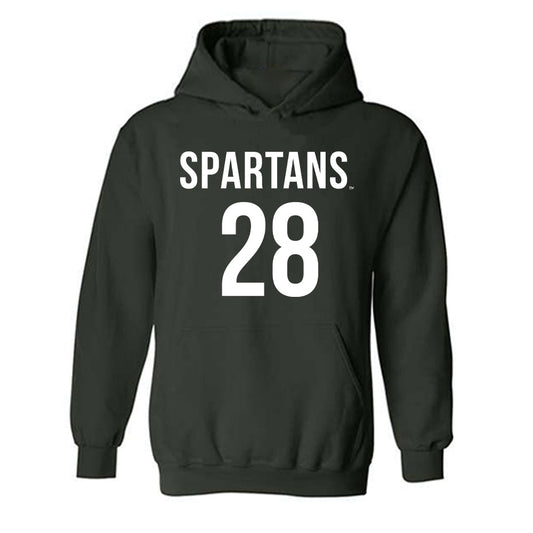 Michigan State - NCAA Men's Soccer : Jake Grekowicz - Replica Shersey Hooded Sweatshirt-0