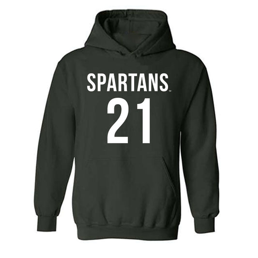 Michigan State - NCAA Women's Soccer : Maleeya Martin - Replica Shersey Hooded Sweatshirt-0