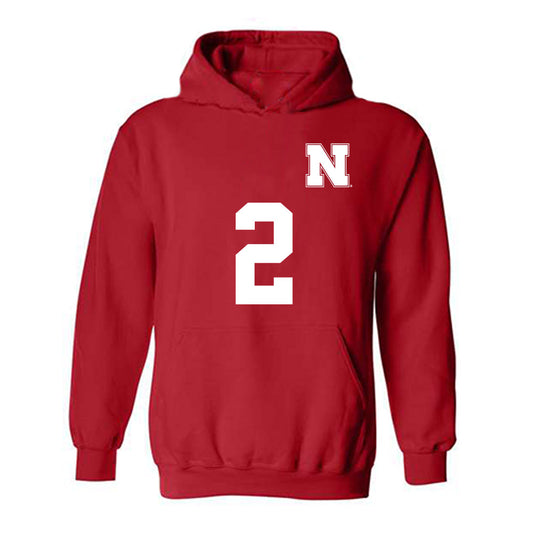 Nebraska - NCAA Women's Soccer : Alyse Then - Replica Shersey Hooded Sweatshirt-0
