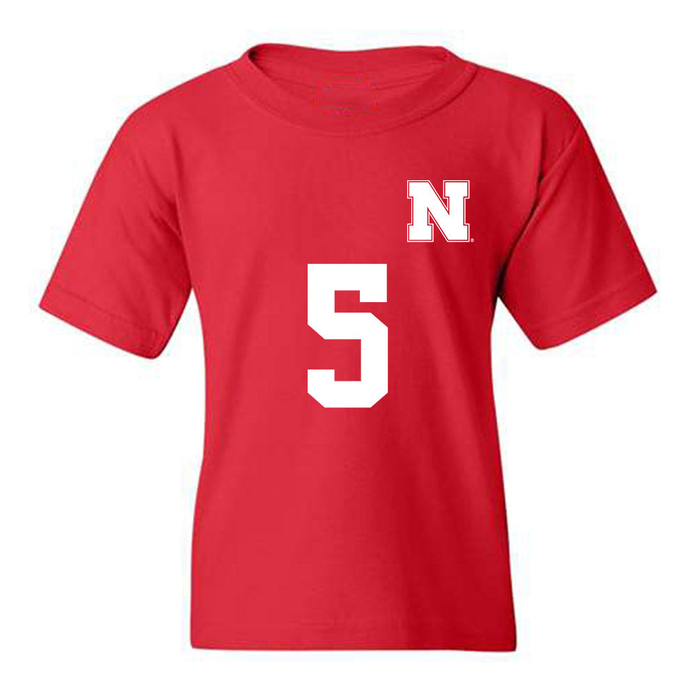 Nebraska - NCAA Women's Soccer : Ella Guyott - Youth T-Shirt