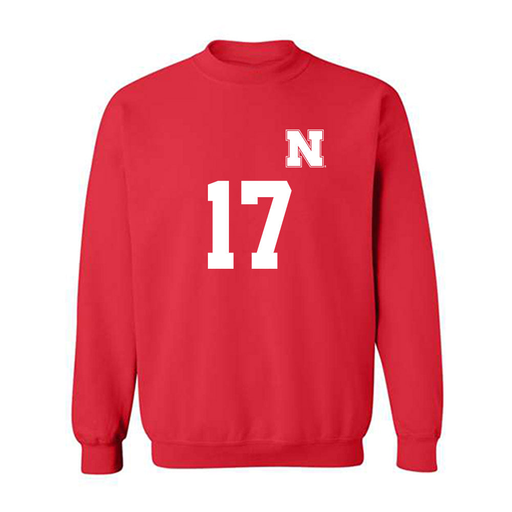 Nebraska - NCAA Women's Soccer : Jo Sees - Replica Shersey Crewneck Sweatshirt-0