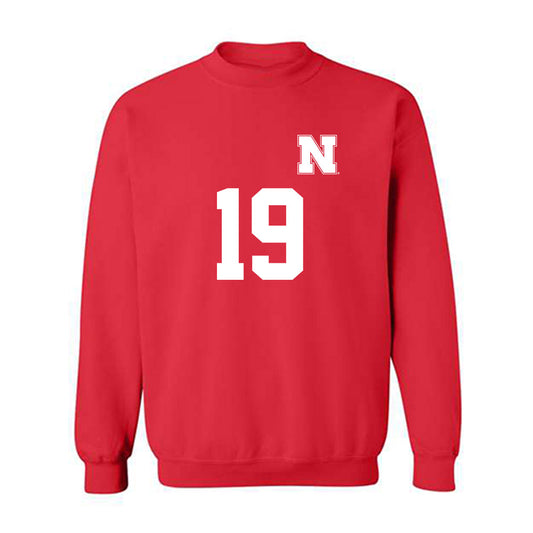 Nebraska - NCAA Women's Soccer : Kianna Perez - Replica Shersey Crewneck Sweatshirt-0