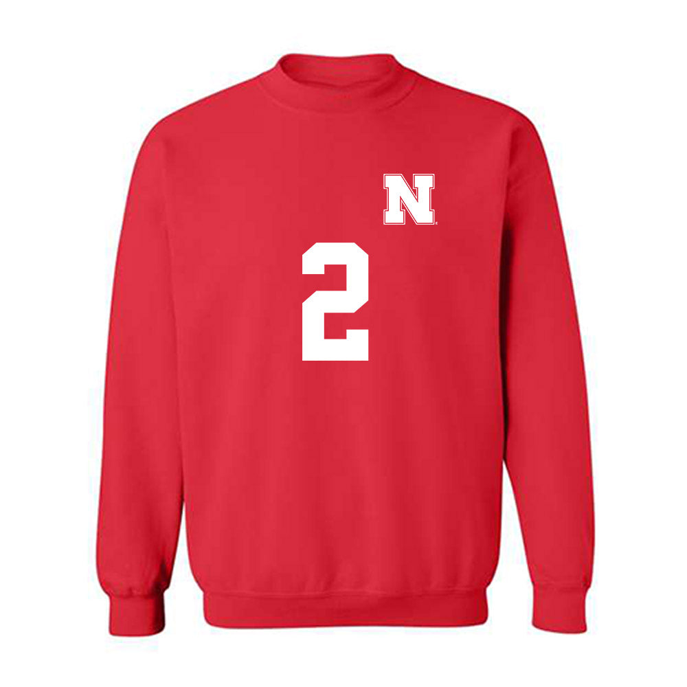 Nebraska - NCAA Women's Soccer : Alyse Then - Replica Shersey Crewneck Sweatshirt-0