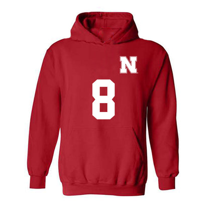 Nebraska - NCAA Women's Soccer : Reese Borer - Replica Shersey Hooded Sweatshirt-0