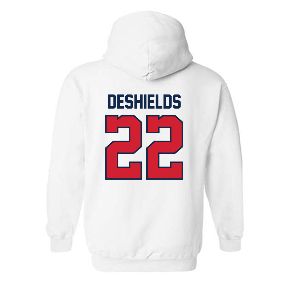 Ole Miss - NCAA Women's Basketball : Denim DeShields - Replica Shersey Hooded Sweatshirt-1