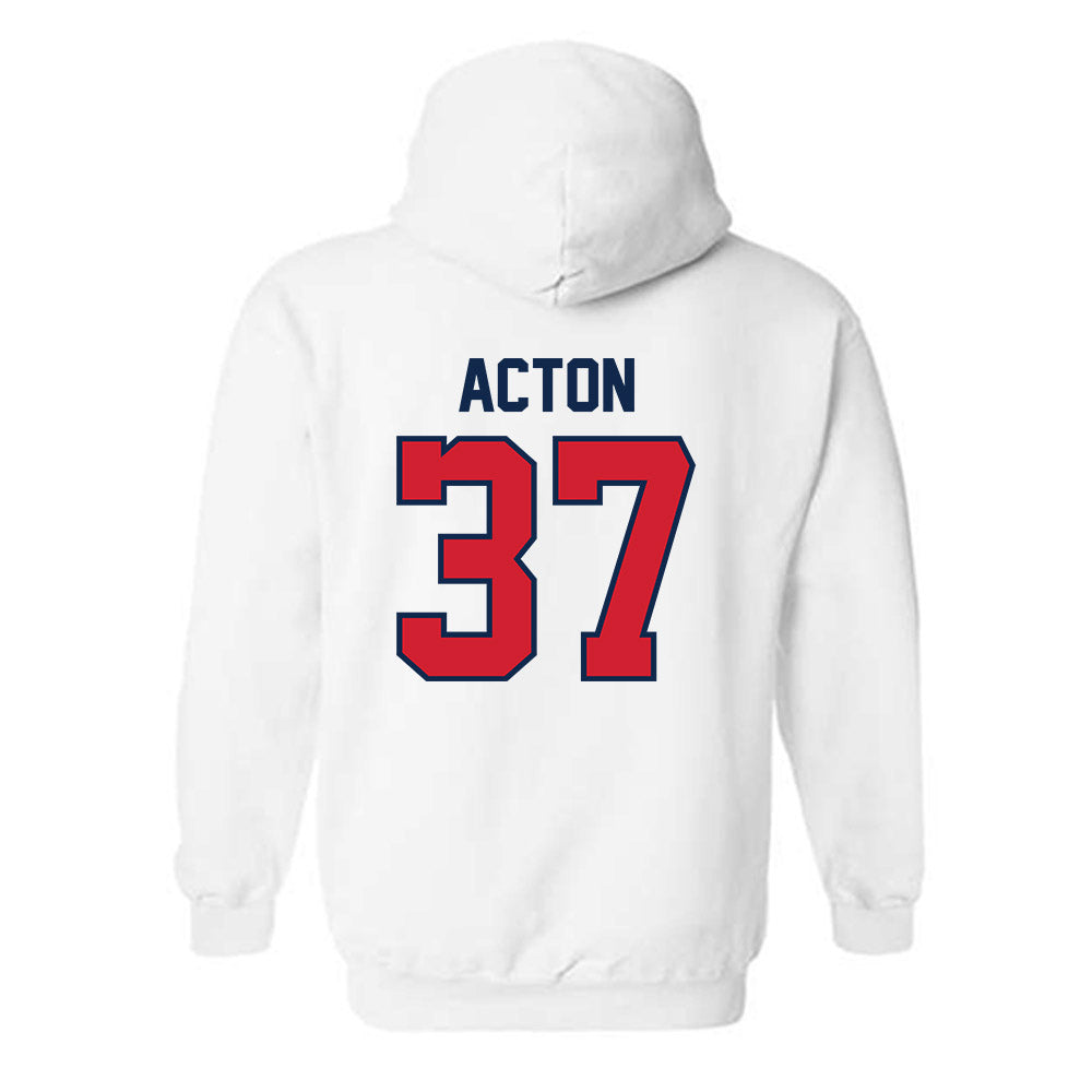 Ole Miss - NCAA Football : Austin Acton - Replica Shersey Hooded Sweatshirt