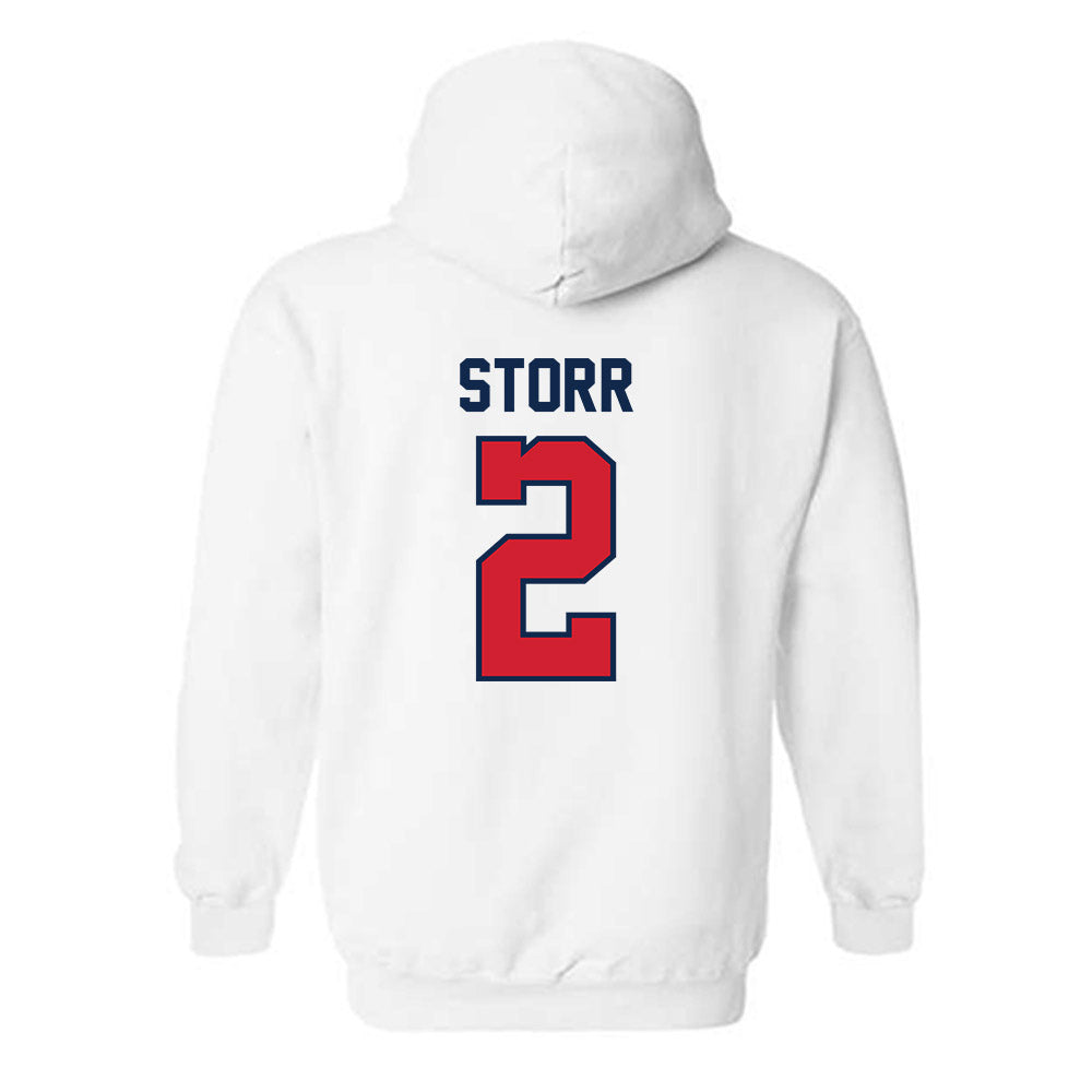Ole Miss - NCAA Men's Basketball : AJ Storr - Replica Shersey Hooded Sweatshirt-1