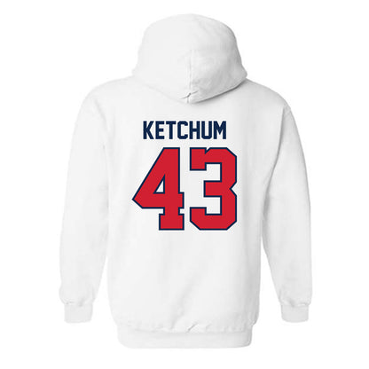 Ole Miss - NCAA Baseball : Cole Ketchum - Replica Shersey Hooded Sweatshirt