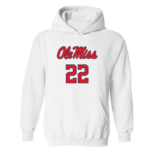 Ole Miss - NCAA Men's Basketball : Max Smith - Replica Shersey Hooded Sweatshirt-0