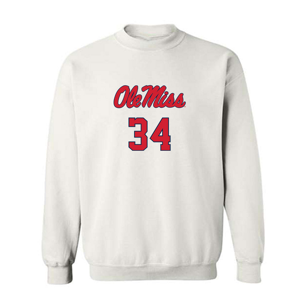 Ole Miss - NCAA Baseball : Riley Maddox - Replica Shersey Crewneck Sweatshirt