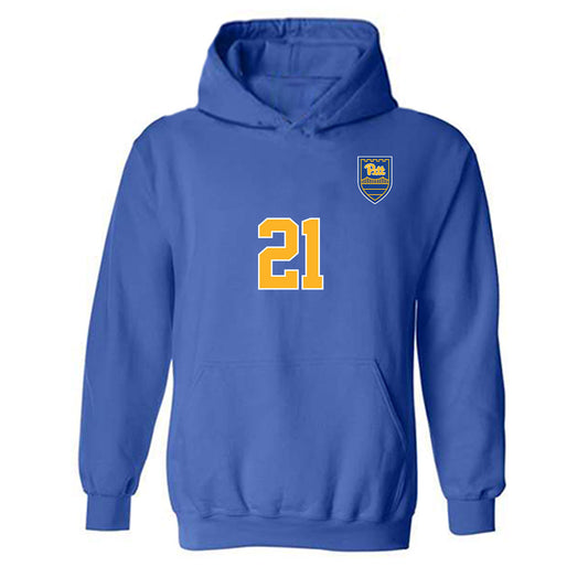 Pittsburgh - NCAA Men's Soccer : Casper Svendby - Replica Shersey Hooded Sweatshirt-0