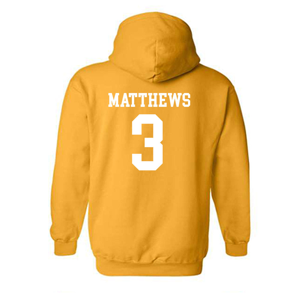 Towson - NCAA Football : Devin Matthews - Classic Shersey Hooded Sweatshirt-1