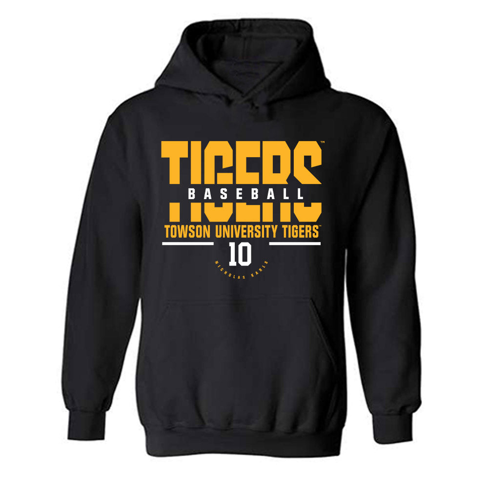 Towson - NCAA Baseball : Nicholas Karls - Classic Fashion Shersey Hooded Sweatshirt