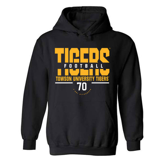 Towson - NCAA Football : T'Khi Alexander - Classic Fashion Shersey Hooded Sweatshirt-0