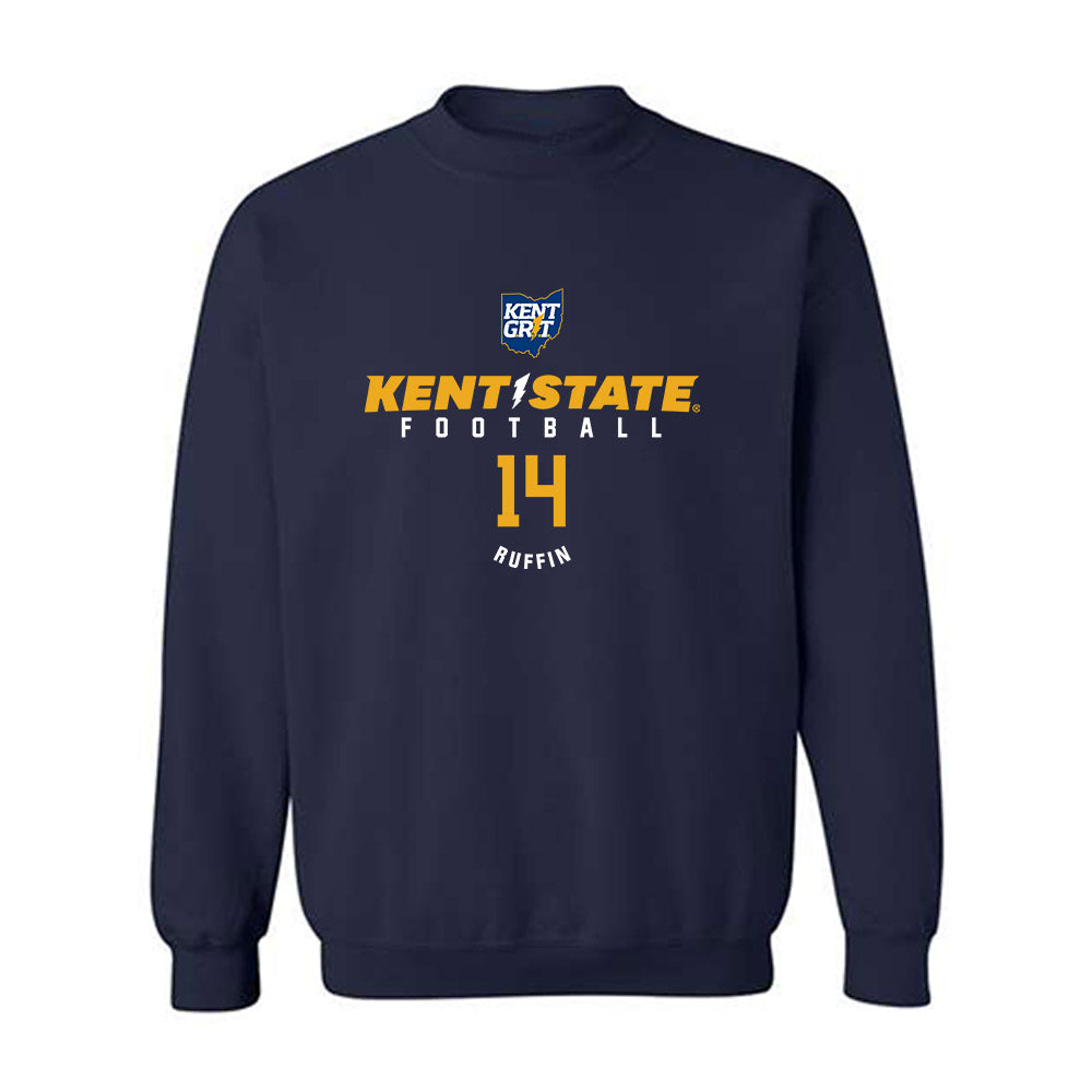 Kent State - NCAA Football : Deante Ruffin - Classic Fashion Shersey Crewneck Sweatshirt-0
