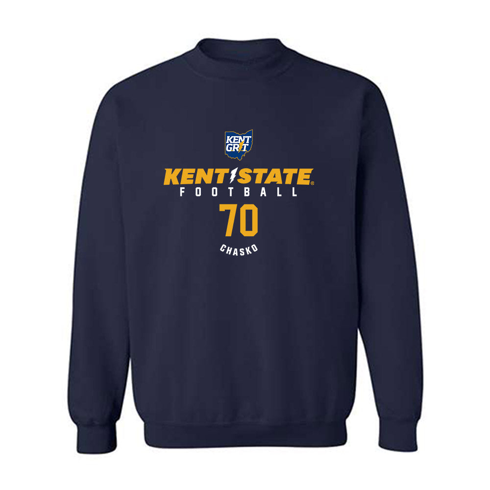 Kent State - NCAA Football : Hudson Chasko - Classic Fashion Shersey Crewneck Sweatshirt-0