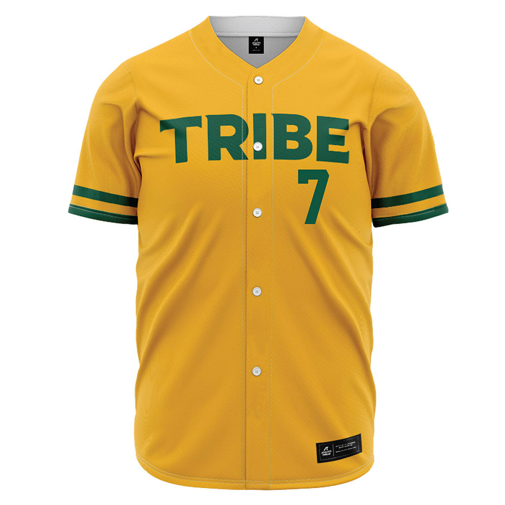 William & Mary - NCAA Baseball : Chase Ecker - Gold Jersey-0