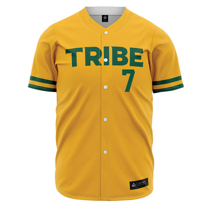William & Mary - NCAA Baseball : Chase Ecker - Gold Jersey-0